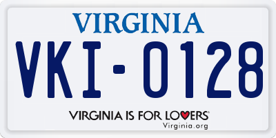 VA license plate VKI0128