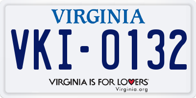 VA license plate VKI0132