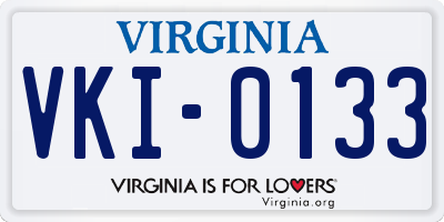 VA license plate VKI0133