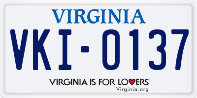 VA license plate VKI0137