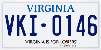 VA license plate VKI0146