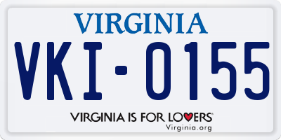 VA license plate VKI0155