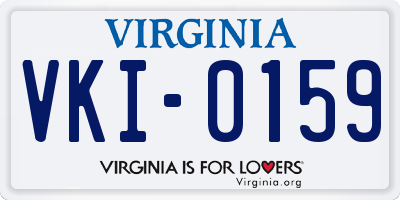 VA license plate VKI0159