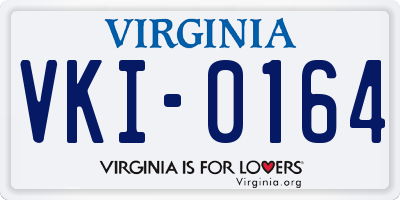 VA license plate VKI0164