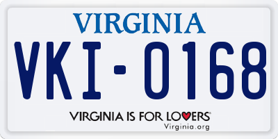 VA license plate VKI0168