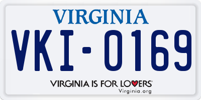 VA license plate VKI0169