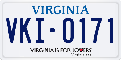VA license plate VKI0171