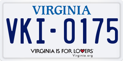 VA license plate VKI0175