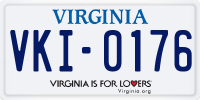 VA license plate VKI0176