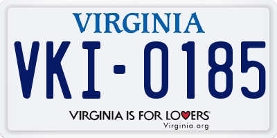 VA license plate VKI0185