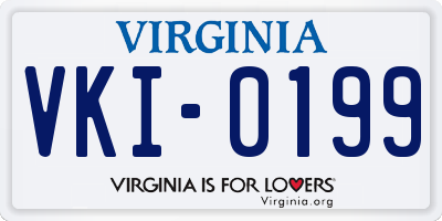 VA license plate VKI0199
