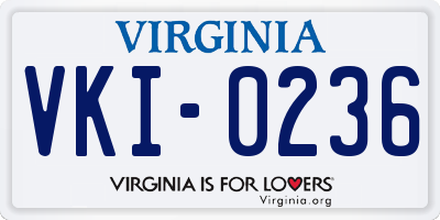 VA license plate VKI0236
