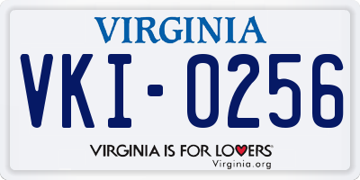 VA license plate VKI0256