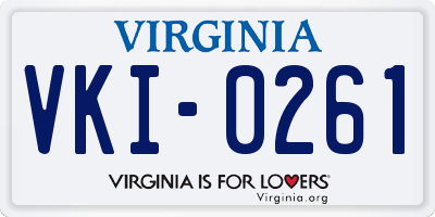 VA license plate VKI0261