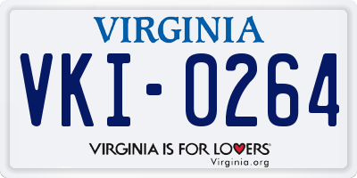 VA license plate VKI0264