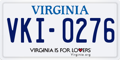 VA license plate VKI0276