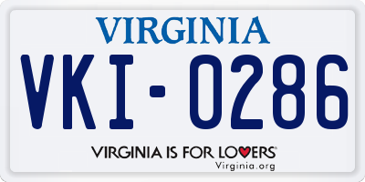 VA license plate VKI0286