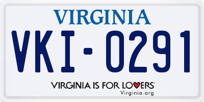 VA license plate VKI0291