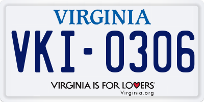VA license plate VKI0306