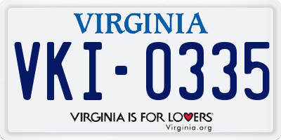 VA license plate VKI0335
