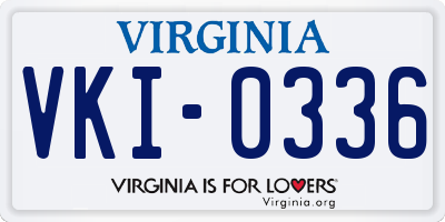 VA license plate VKI0336