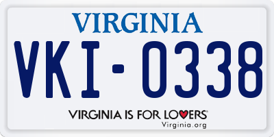 VA license plate VKI0338