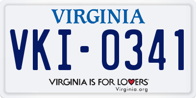 VA license plate VKI0341