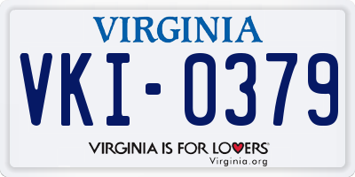 VA license plate VKI0379