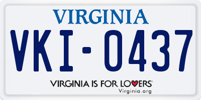 VA license plate VKI0437