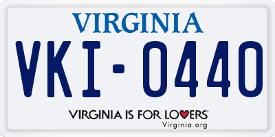 VA license plate VKI0440