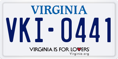 VA license plate VKI0441