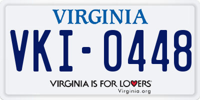 VA license plate VKI0448