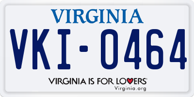 VA license plate VKI0464