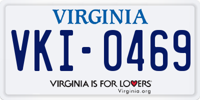 VA license plate VKI0469