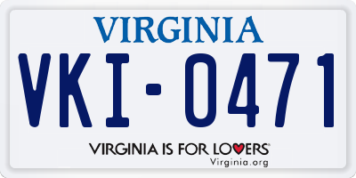 VA license plate VKI0471