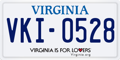 VA license plate VKI0528