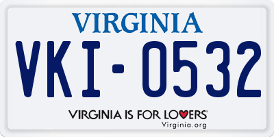 VA license plate VKI0532