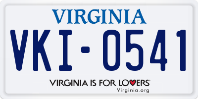 VA license plate VKI0541