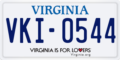 VA license plate VKI0544