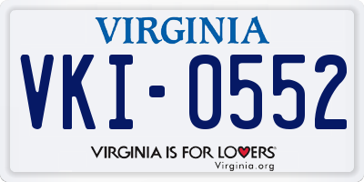 VA license plate VKI0552