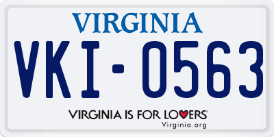 VA license plate VKI0563