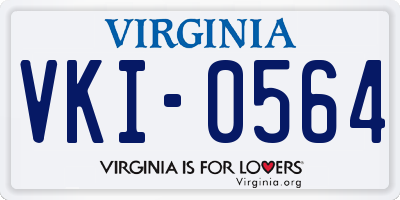 VA license plate VKI0564