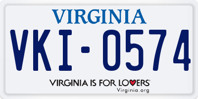VA license plate VKI0574
