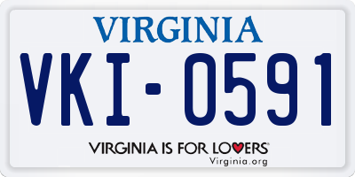 VA license plate VKI0591