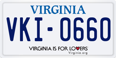 VA license plate VKI0660