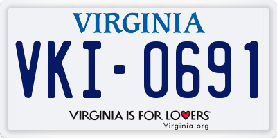 VA license plate VKI0691