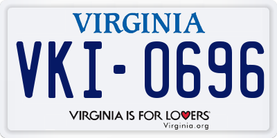 VA license plate VKI0696