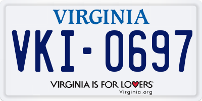 VA license plate VKI0697