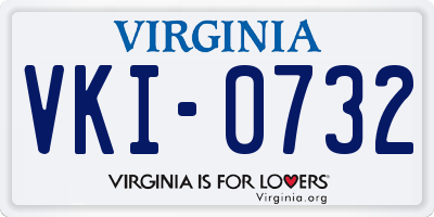 VA license plate VKI0732