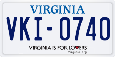 VA license plate VKI0740